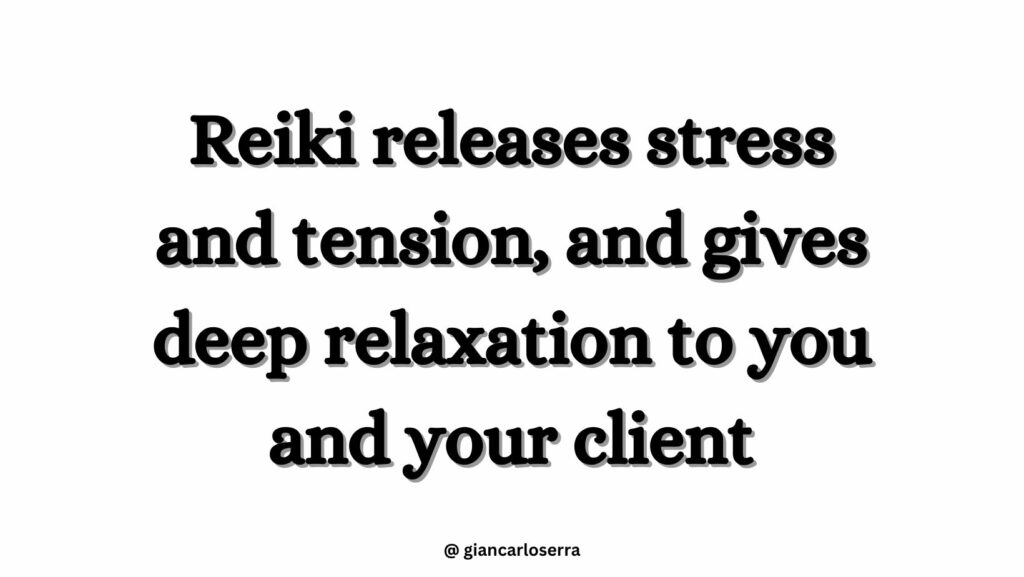 Reiki releases stress and tension